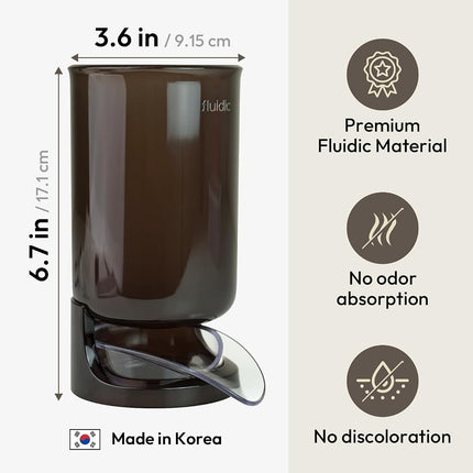 carrotez Utensil Drying Holder for Kitchen Counter, Self Draining, Small Utensil Cutlery Flatware Silverware Holder Drainer Cup, Taupe Brown, 1 ea