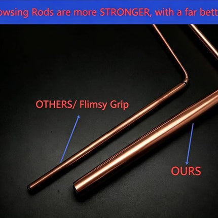 Spirit Hunter 99.9% Copper Dowsing Rod- 2PCS Divining Rods with Bag - Detect Gold, Water, Paranormal Equipment, Ghost Hunting etc.