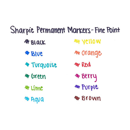 Sharpie Permanent Markers, Fine Point Green, 2 packs of 12 Total of 24
