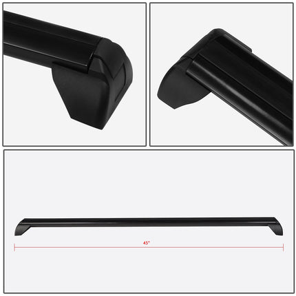 DNA MOTORING PT-ZTL-8040 Aluminum Top Rail Roof Rack Cross Bar[02-07 Saturn VUE],Black