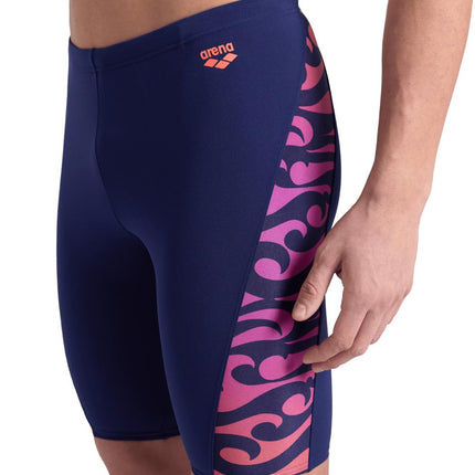 ARENA Performance Men's Surfs Up Swim Jammer MaxLife Knee-Length Swimsuit Pool Training Bathing Suit Competitive Swimmers