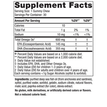 Nordic Naturals DHA Gummies for Kids, 30 CT