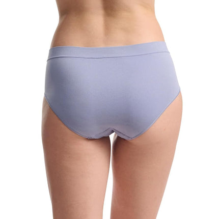 adidas Women's Seamless Brief Panties 3-Pack, Silver Violet/Heather Grey/Silver Green, XL (Pack of 3)