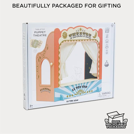 Le Toy Van – Wooden Tabletop Puppet Theatre | Imaginative Play Theatre - Suitable for Ages 3+ Years