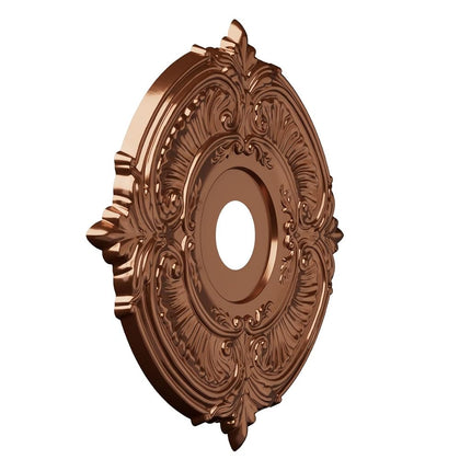 19"OD x 3 1/2"ID x 1"P Attica Thermoformed PVC Ceiling Medallion (Fits Canopies up to 6 3/4"), Bright Coat Dark Bronze