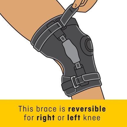 Futuro Cushioned, Stability, Durable, Neoprene-blend, Adjustable, Soothing Warm Hinged Knee Brace - Black