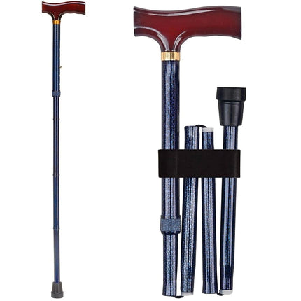 Duro-Med Designer Folding Walking Cane, Adjustable