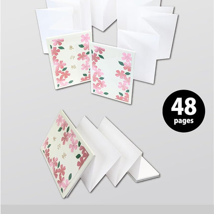 Btale Japanese Goshuincho Stamp Book [Accordion Style] - Authentic Handmade Japanese Paper Notebook for Japan Travel Essentials, Temple & Shrine Stamps, Journal & Keepsake Gift (Ouka White 48pages)