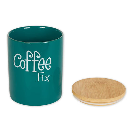 DII Kitchen Accessories Retro Collection Ceramics, Canister Set, Teal, 3 Piece