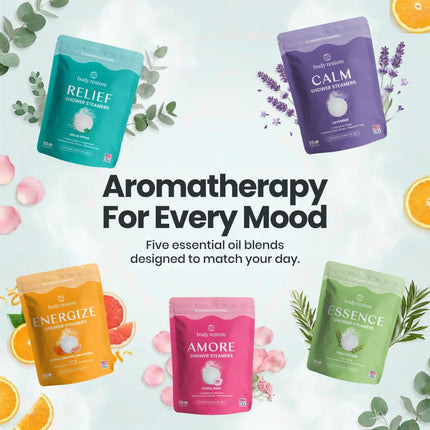 BodyRestore Shower Steamers (Pack of 15) Gifts for Women and Men - Eucalyptus & Peppermint Essential Oil Scented Aromatherapy Bath Bomb for Your Shower, Nasal Congestion Relief Shower Tablets