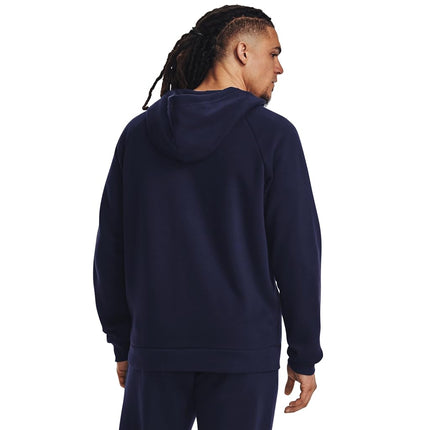 Under Armour Mens Rival Fleece Zip Hoodie - Midnight Navy / / White - XL
