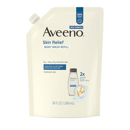 Aveeno Skin Relief Body Wash, Fragrance Free, Refi