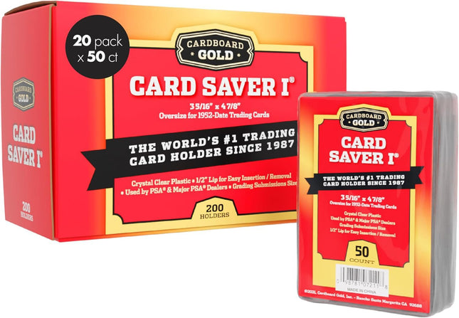 Cardboard Gold Card Saver 1-1000 Count - Semi Rigi