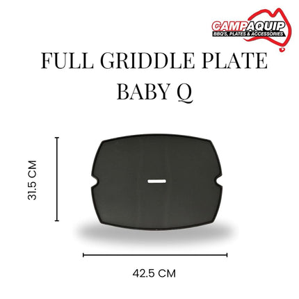 CAMPAQUIP Cast Iron Griddle | Fits Weber Baby Q Series | Q100 | Q120 | Q1000 | Q1200 | Grill Cooking or Hot Plate for BBQ | Non-Stick | NOT for N Series