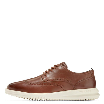Cole Haan Men's Grand+ Wingtip Oxford, Light Brown and Ivory, 9.5 UK
