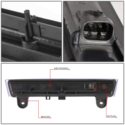 DNA MOTORING 3BL-GMCD00-3D-T4-LED-BK, luz de freno trasera LED 3D de línea de punta de flecha con carcasa negra [Compatible con Suburban 1500 2500 00-06 / Tahoe / Yukon & XL 1500 2500 00-06]