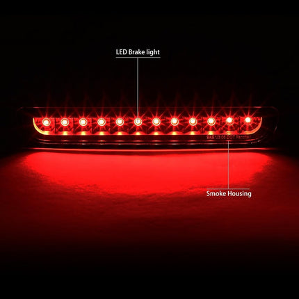 DNA MOTORING 3BL-FJC06-LED-BK-SM Black Housing LED Third Tail Brake Light [Compatible with 07-14 FJ Cruiser]