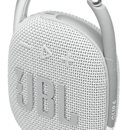 JBL Paquete de 2 altavoces Bluetooth de audio inalámbricos resistentes al agua Clip 4 (blanco)