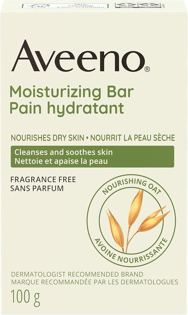 Aveeno Moisturizing Face Cleansing Bar Soap - Fragrance Free - 3.5 oz