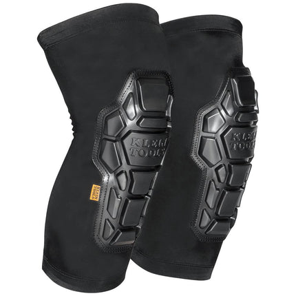 KLEIN TOOLS 60511 Knee Pad, Heavy Duty Padded Knee Sleeves, Breathable Mesh Back, Elastic Cuff with Slip-Resistant Silicone, Black, M/L