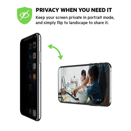 Belkin SCREENFORCE Protector de Pantalla de Vidrio Templado con Privacidad para iPhone Xs Max, iPhone 11 Pro Max, OVA005zz
