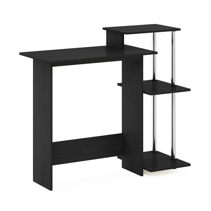Furinno Efficient Home Laptop Notebook Computer Desk, Study Desk, Writing Desk, Americano/Stainless Steel