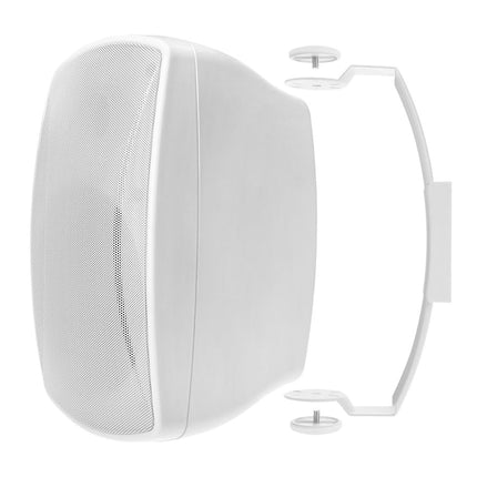Monoprice WS-7B-62-W 6.5in. Weatherproof 2-Way 70V Indoor/Outdoor Speaker, White (Each) for Use in Whole Home Audio Systems, Restaurants, Bars, Retail Stores, Patio, Poolside, Garage