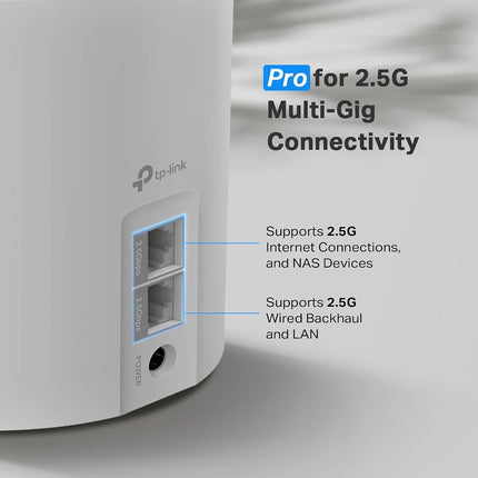 TP-Link Deco X55 Pro AX3000 Whole Home Wi-Fi 6 Mesh System - Coverage up to 6500 Sq.Ft & up to 150 Devices, 2x2.5G WAN/LAN Ports, 4 Streams, Wired Ethernet Backhaul, Ideal for 1Gig+ Internet, 3-Pack