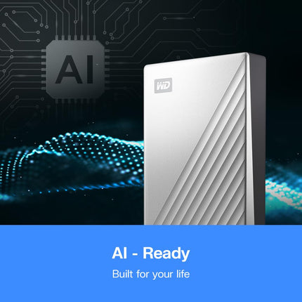 WD 2TB My Passport Ultra, portable external storage, external hard drive, software with defense against ransomware, backup and password protection, Works with PC, Xbox S|X, Playstation, Silver