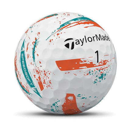 TaylorMade Golf Speed Soft Ink NFL Miami Dolphins Dozen