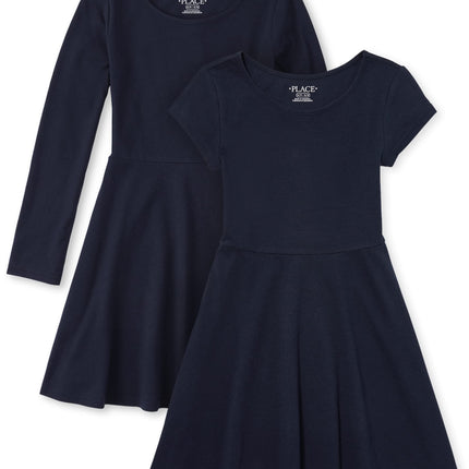 The Children's Place Girls' Long Short Sleeve Basi