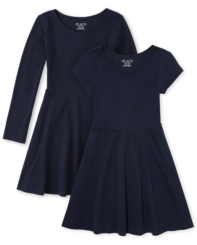 The Children's Place Girls' Long Short Sleeve Basi