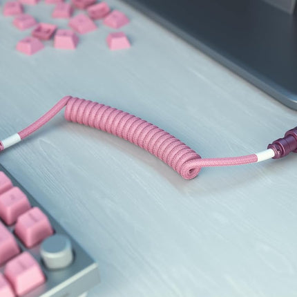 GLORIOUS Premium Coiled Keyboard Cable (Pixel Pink)