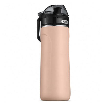SipX™ Triple-Insulated Stainless Steel Water Bottle - 18oz. With Straw Lid, BPA-Free Reusable Insulated Water Bottle Keeps Cold For 12 Hours, Metal Water Bottle Made Of Sustainable Material For Hiking