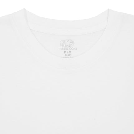 Fruit of the Loom Boys' Cotton White T Shirt, T Shirt - Boys - 5 Pack - White, XS