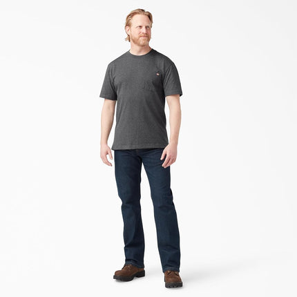 Dickies Men's Short Sleeve Heavyweight Crew Neck, Charcoal Gray Heather, 3X-Large Big Tall