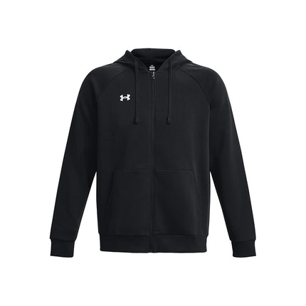 Under Armour Mens Rival Fleece Zip Hoodie - Black / / White - XXL