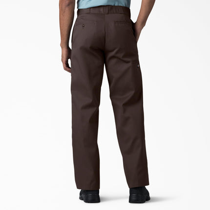 Dickies Men's Loose Fit Double Knee Work Pants, Dark Brown, 44W x 30L