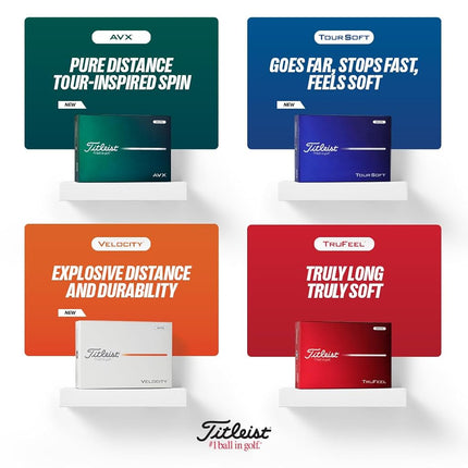 Titleist Tour Soft Golf Ball, Pack of 12, White, Numbers 1-4