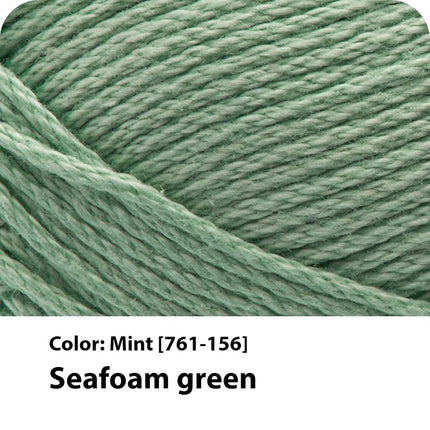 Lion Brand 24/7 Cotton Yarn, Yarn for Knitting, Crocheting, and Crafts, Mint, 3 Pack