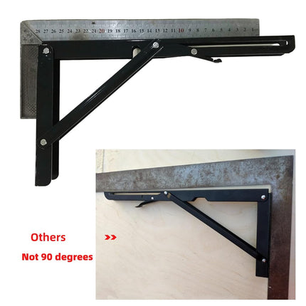 Folding Shelf Brackets 16 inch,Folding Brackets Heavy Duty Max.Load 410lb,DIY Space Saving Wall Mounted Folding Table,Pack of 2