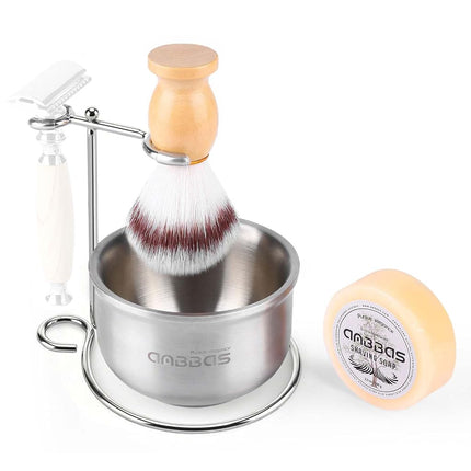 Anbbas 4IN1 Shaving Brush Set with Stand and Soap 