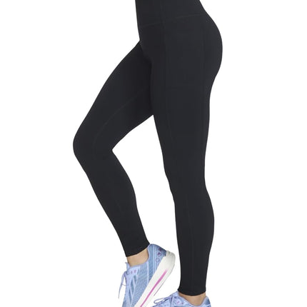 Skechers Women's GO WALK HW Legging, Black/White, XL