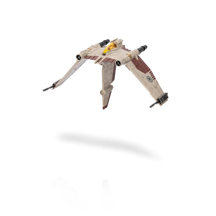 STAR WARS Micro Galaxy Squadron Caza Estelar V-19 Torrent - Vehículo de 12.7 cm con Alas Plegables y Estabilizador Vertical, más Figura Micro de 2.54 cm como Accesorio