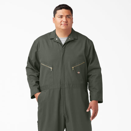 Dickies mens Deluxe Blended Long Sleeve Coveralls, Olive Green, M