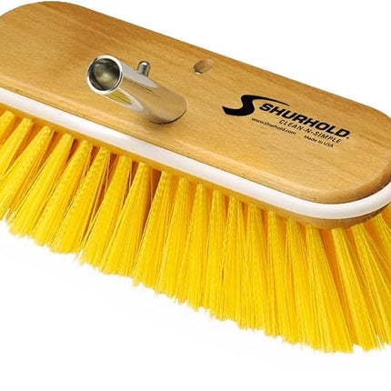 Shurhold 985 10" Deck Brush with Medium Yellow Pol