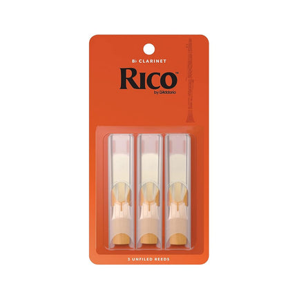 D’Addario Woodwinds - Rico Bb Clarinet Reeds - Reeds for Bb Clarinet - Crafted for Beginners, Students, Educators - Strength 1.5, 3-pack