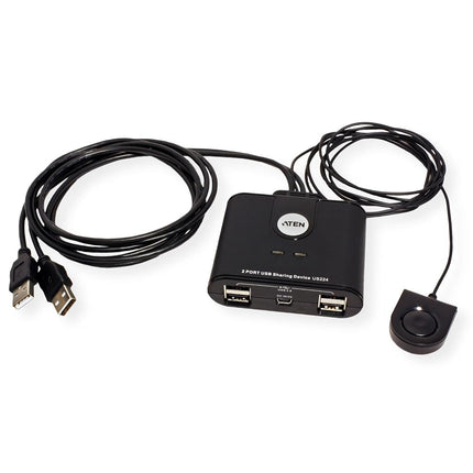 Aten US224 2 Port USB 2.0 Peripheral Hub - Black