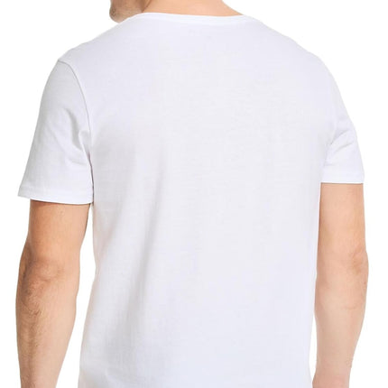 Nautica Men's J-Class Logo V-Neck T-Shirt, White, Large