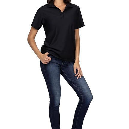 Chef Works Women's Polo Shirt, Black, S